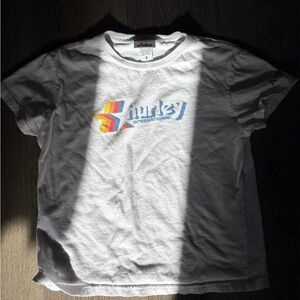Hurley White Tee with Multicolor Logo